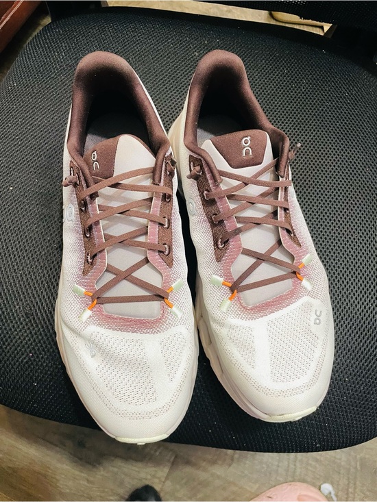 On Running Shoes - On Running Women’s White and Brown Athletic Cloud Sneakers
